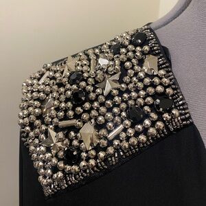 Melissa McCarthy Seven7 Black Embellished Jewels Sheer Top size 2X